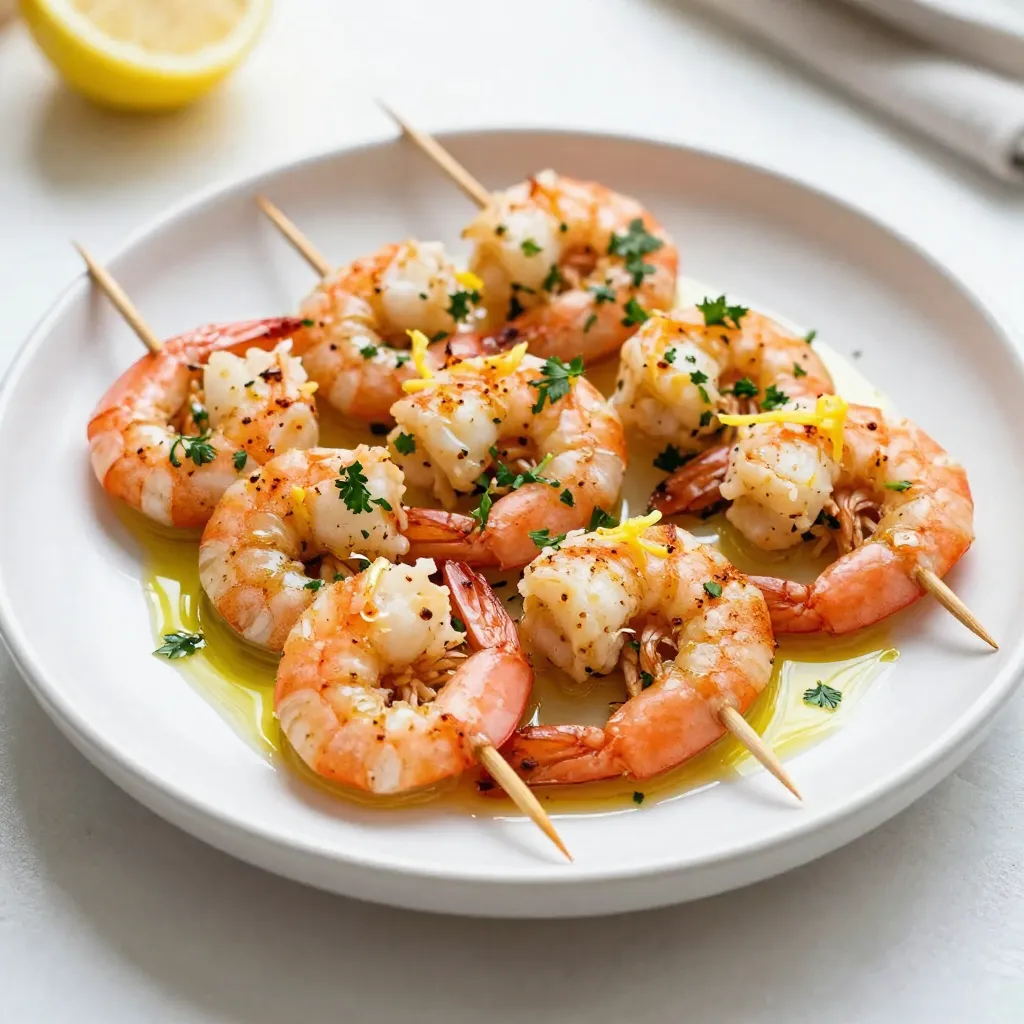 Lemon Garlic Shrimp Skewers Flavorful and Easy Recipe