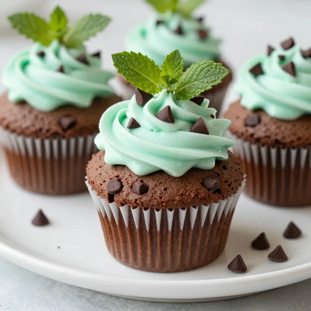 Mint Chocolate Chip Cupcakes Tempting Bake Delight