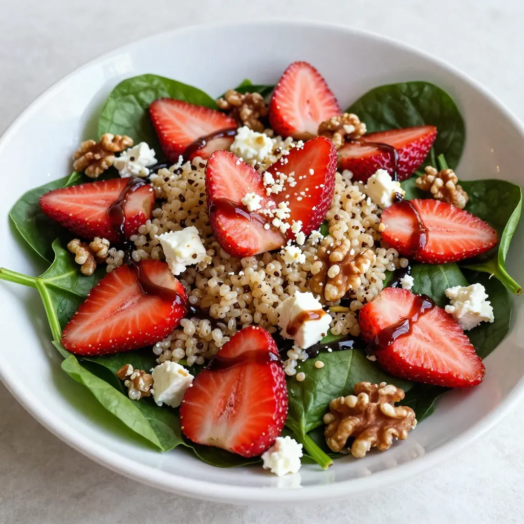 Strawberry Spinach Quinoa Salad Fresh and Healthy Dish