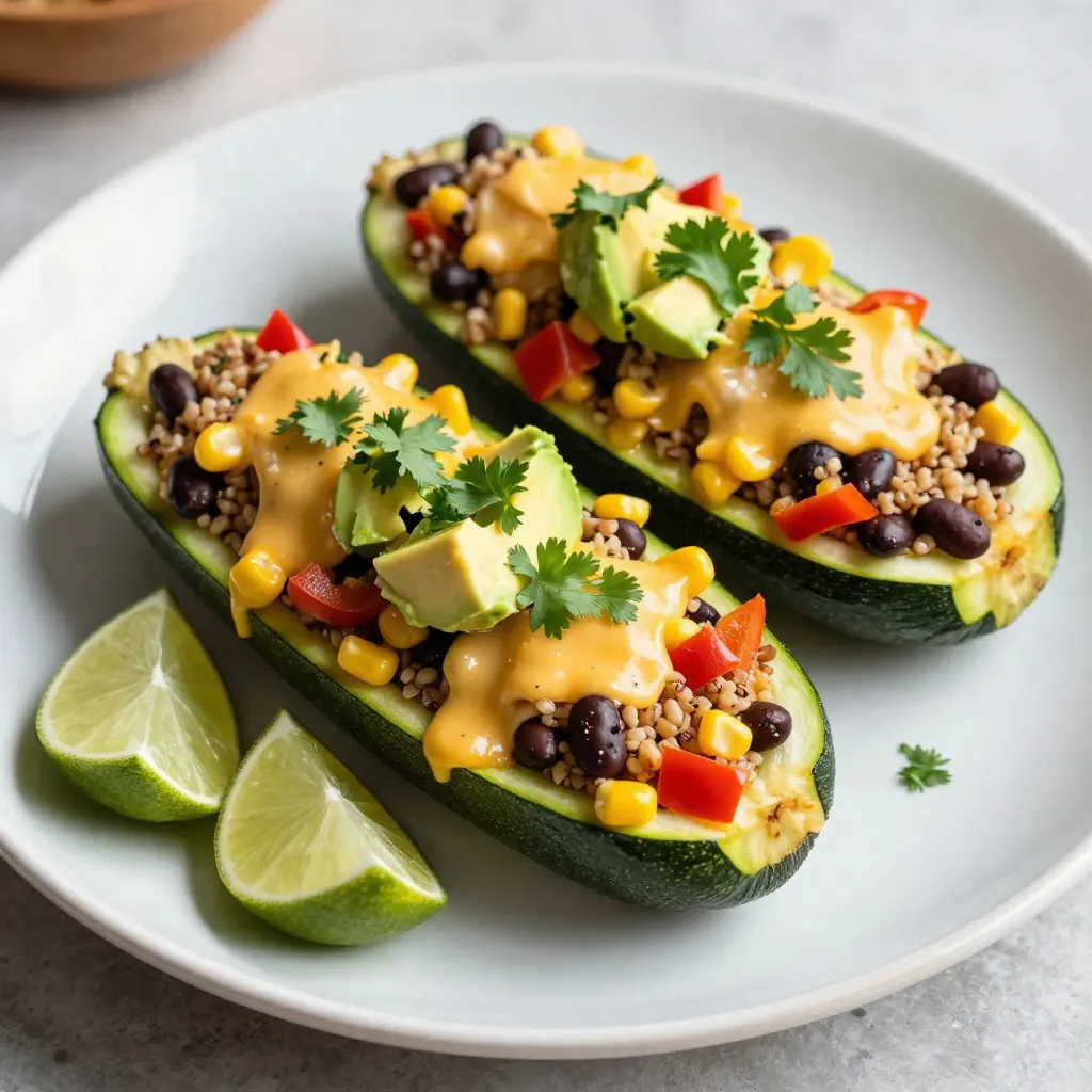 Stuffed Zucchini Boats Flavorful and Easy Recipe