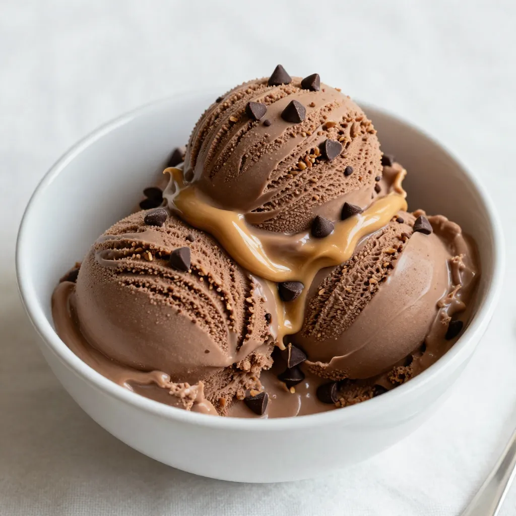 Chocolate Peanut Butter Swirl Ice Cream Delightful Treat