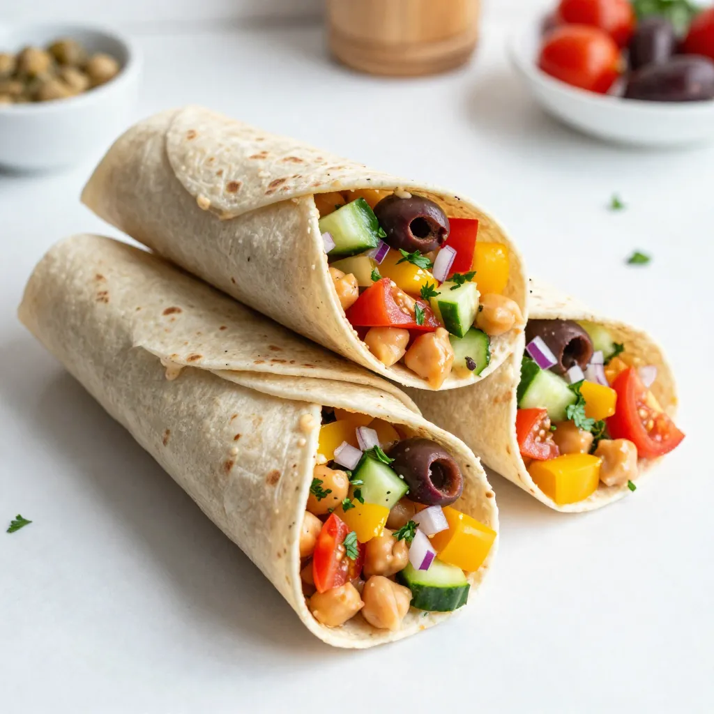 Mediterranean Chickpea Wraps Tasty and Healthy Meal