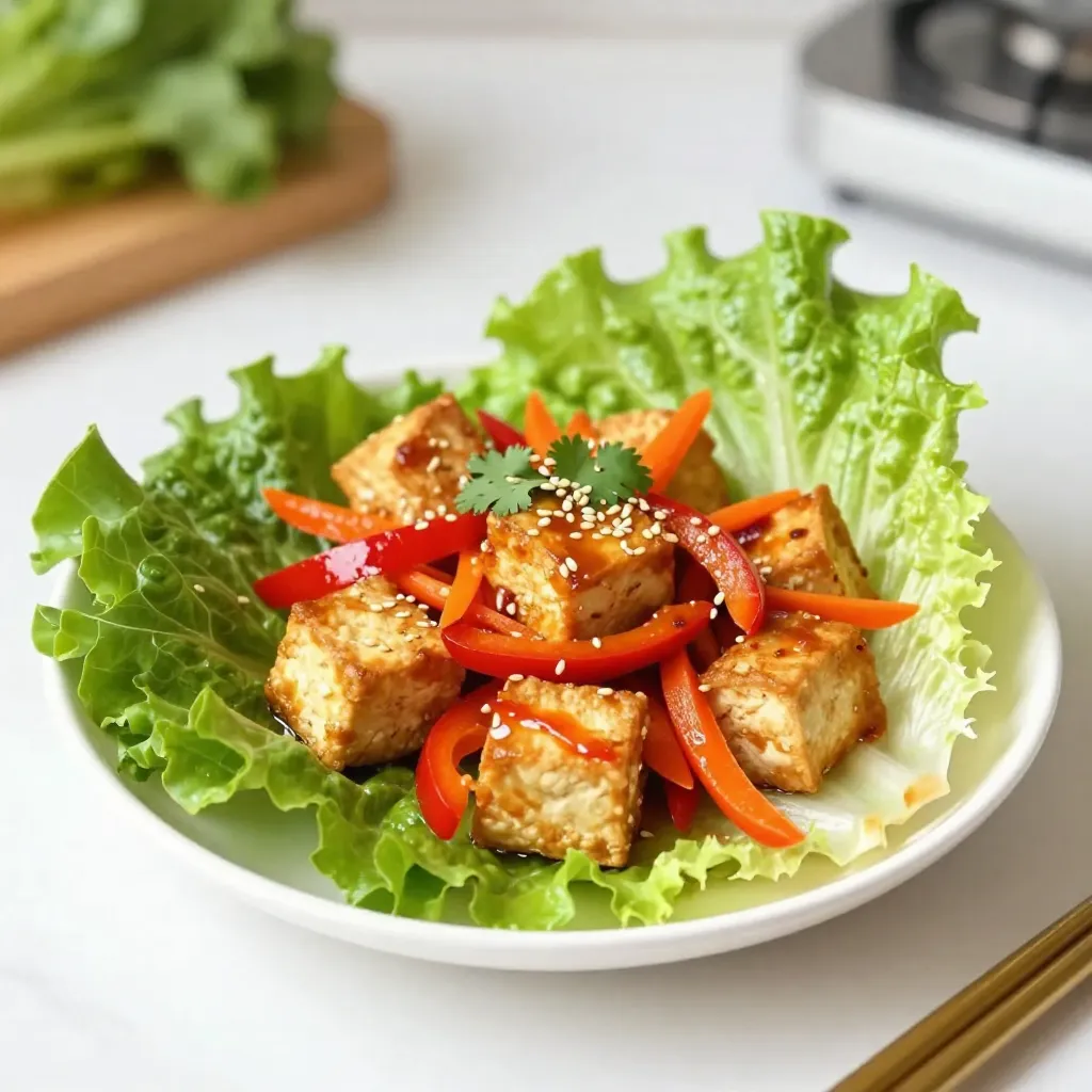 Sweet Chili Tofu Lettuce Cups Healthy and Tasty Treat