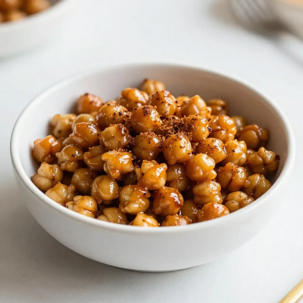 Maple Cinnamon Roasted Chickpeas Tasty Snack Idea