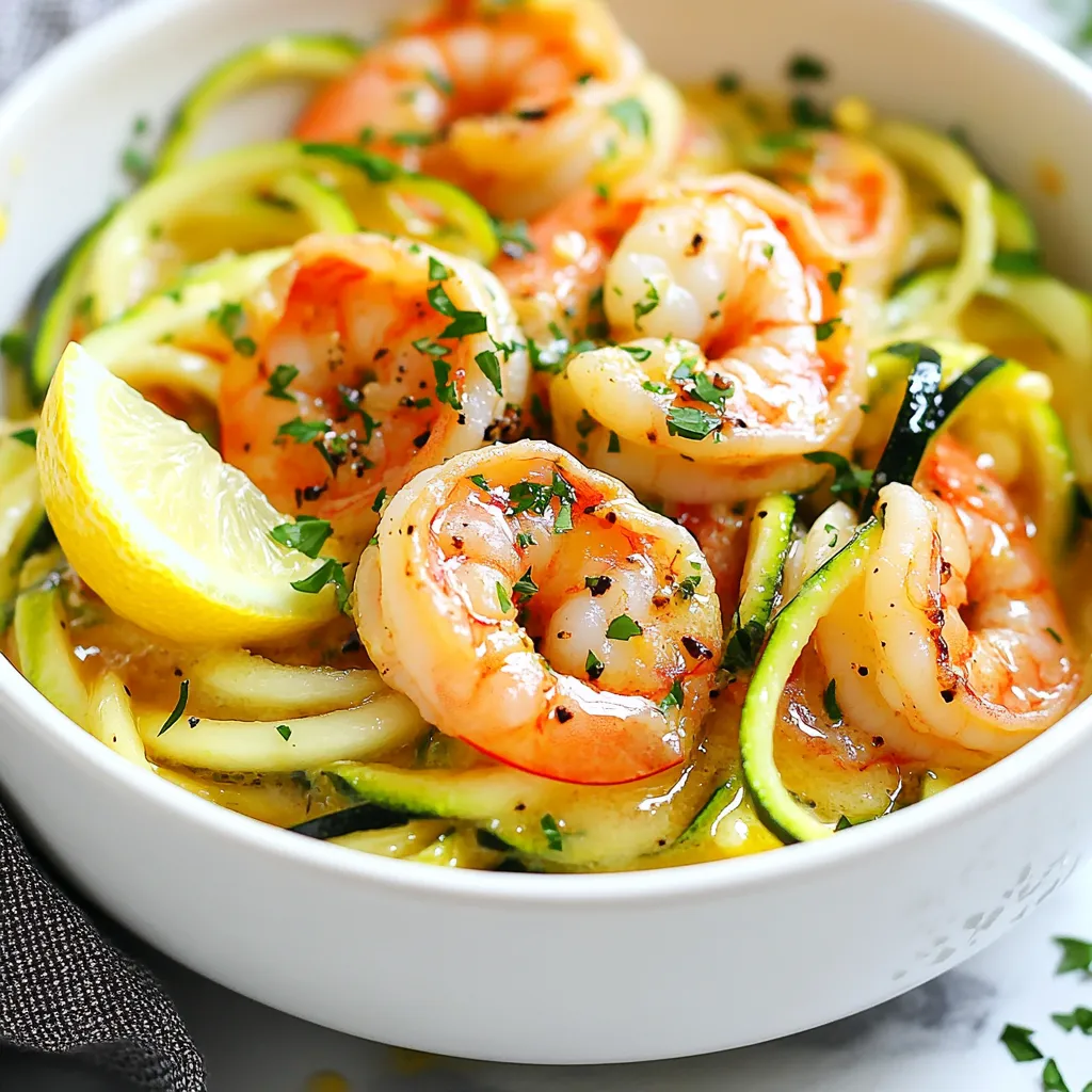 Garlic Butter Shrimp Zoodles Quick and Easy Meal