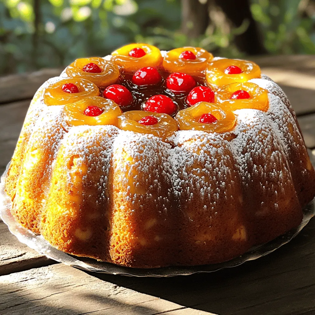 Indulge in Tropical Paradise: Pineapple Upside Down Bundt Cake Recipe