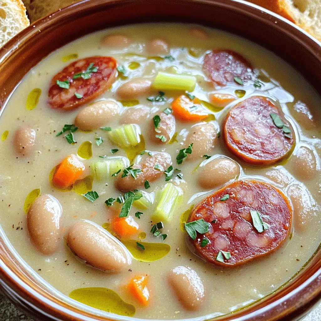 Creamy Bean Soup with Kielbasa: A Comforting Delight