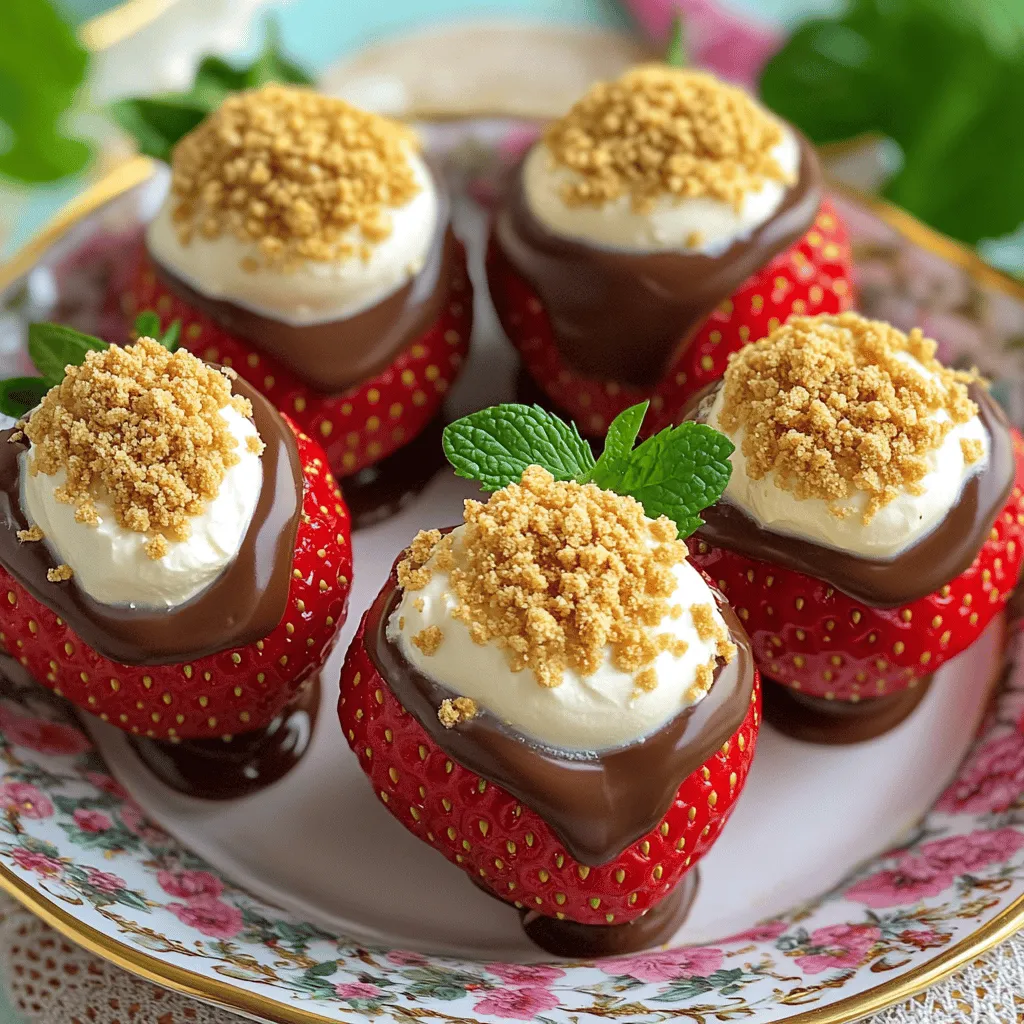When making chocolate covered cheesecake strawberries, you need to gather some tasty items. Here’s what you’ll need: