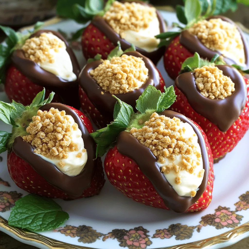 Chocolate Covered Cheesecake Strawberries Delightful Treat