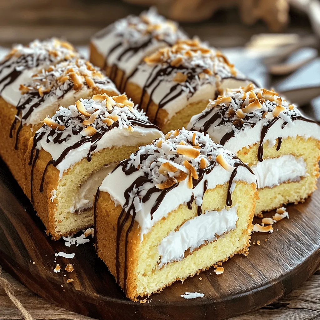 The Coconut Almond Swiss Roll Cake is simple and fun to make. You need a few key ingredients to get started.