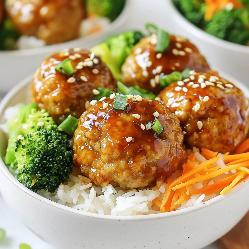 Teriyaki Meatball Rice Bowls Flavorful and Easy Meal