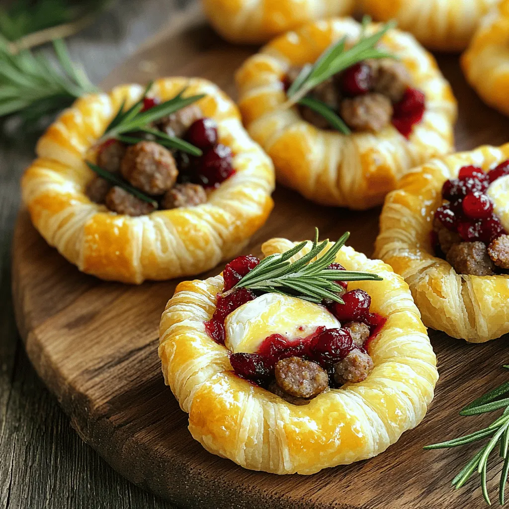 Sausage Cranberry Brie Bites: A Festive Delight
