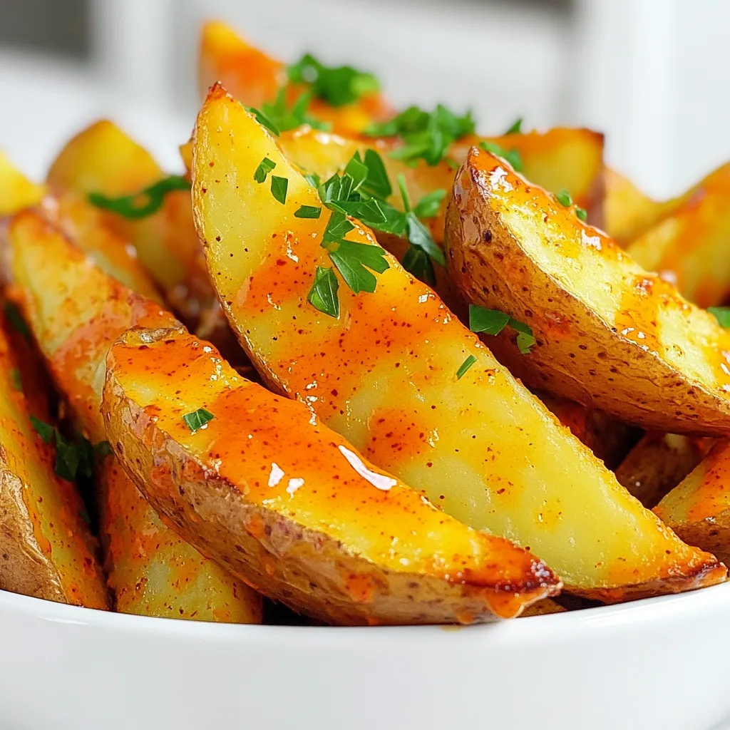 Air Fryer Buffalo Potato Wedges Tasty and Easy Recipe