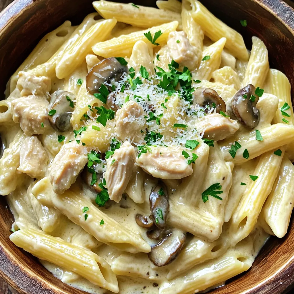 Creamy Chicken Marsala Pasta One Pot Delight