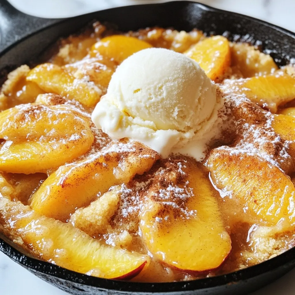 Fresh Peach Cobbler Skillet Delightful Summer Treat