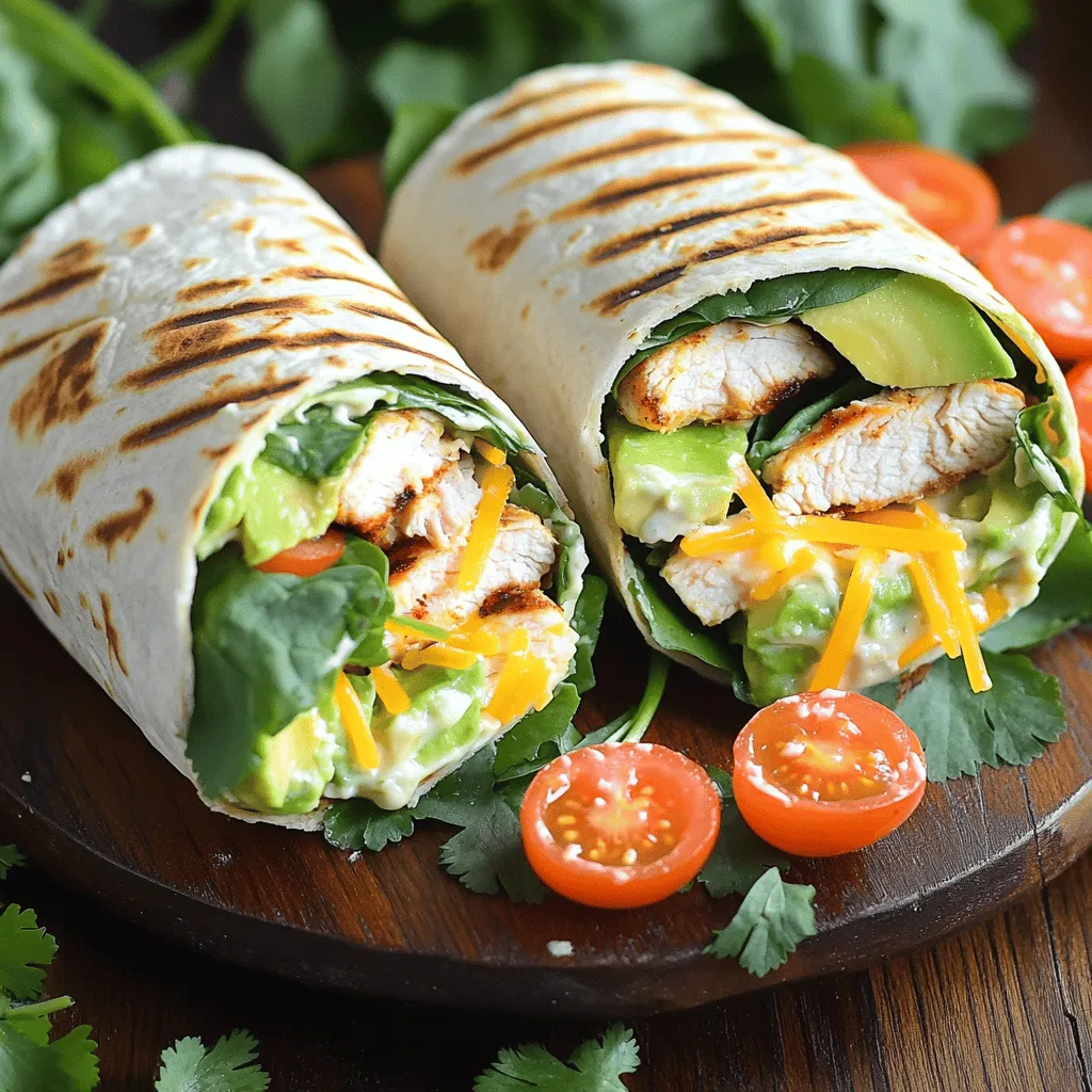 Grilled Chicken Avocado Ranch Wrap Easy and Delicious