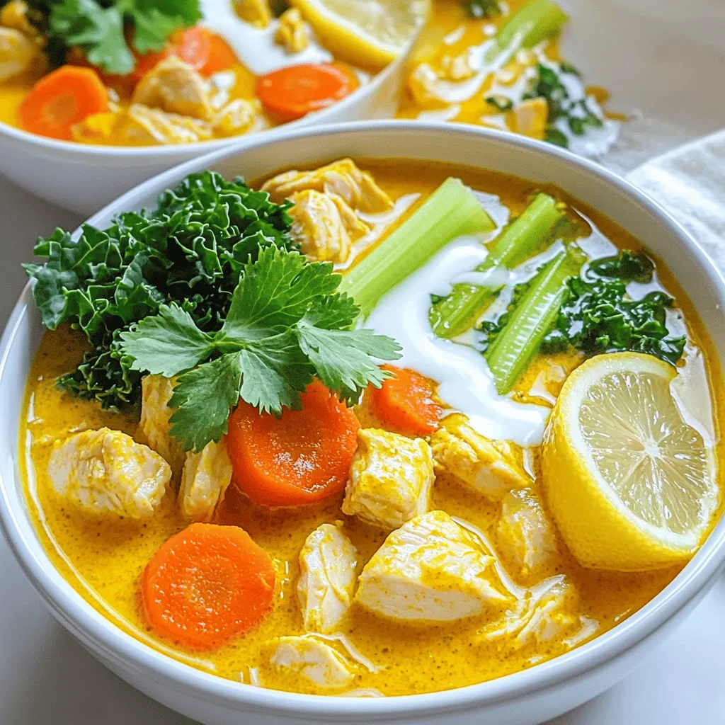 For a tasty and healthy soup, you need the right ingredients. Each one plays a big role in flavor and health. Here’s what you will find in my soothing turmeric chicken soup.