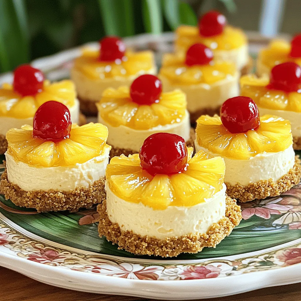 Delightful Mini Pineapple Upside-Down Cheesecakes Treat