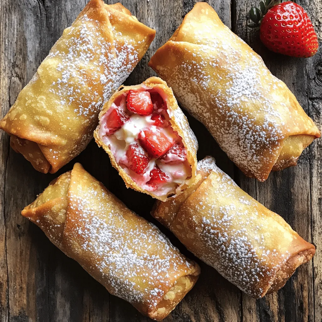 Strawberry Cheesecake Eggrolls Sweet and Tasty Treat