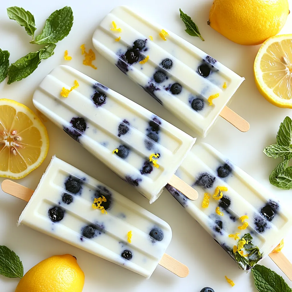 Blueberry Lemon Yogurt Popsicles Refreshing and Simple