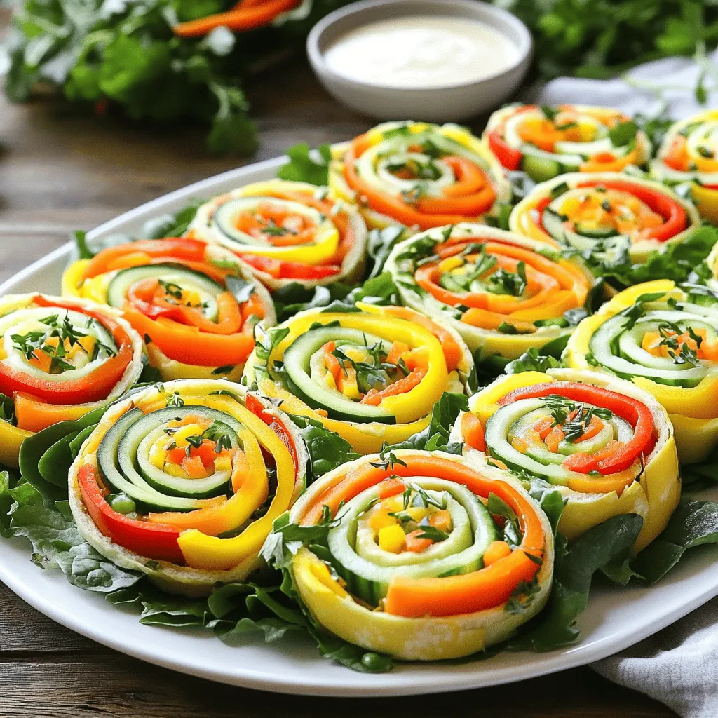 Rainbow Veggie Pinwheels Delightful and Colorful Snack