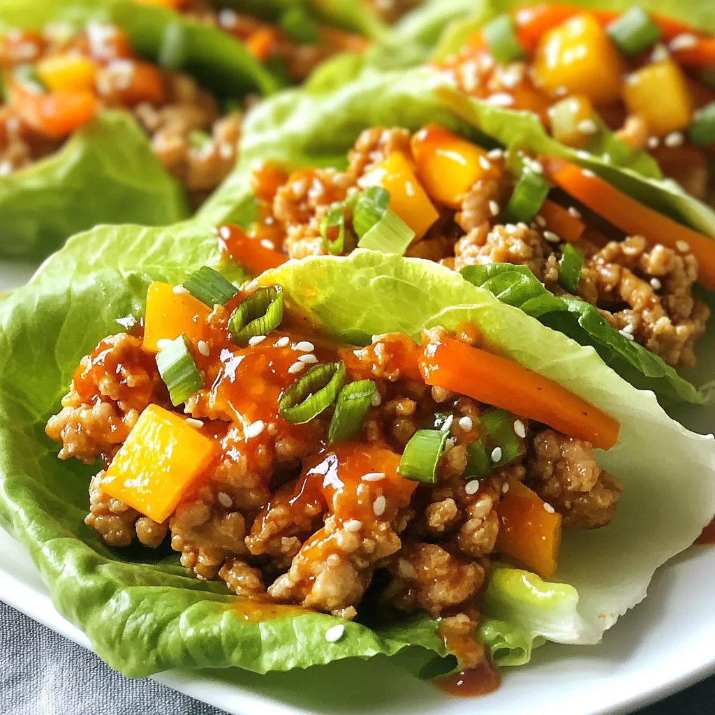 Sweet Chili Chicken Lettuce Wraps Tasty and Healthy