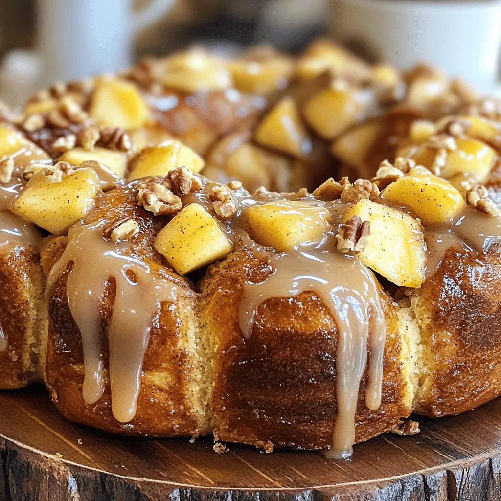 Apple Cinnamon Roll Monkey Bread Tasty Dessert Delight