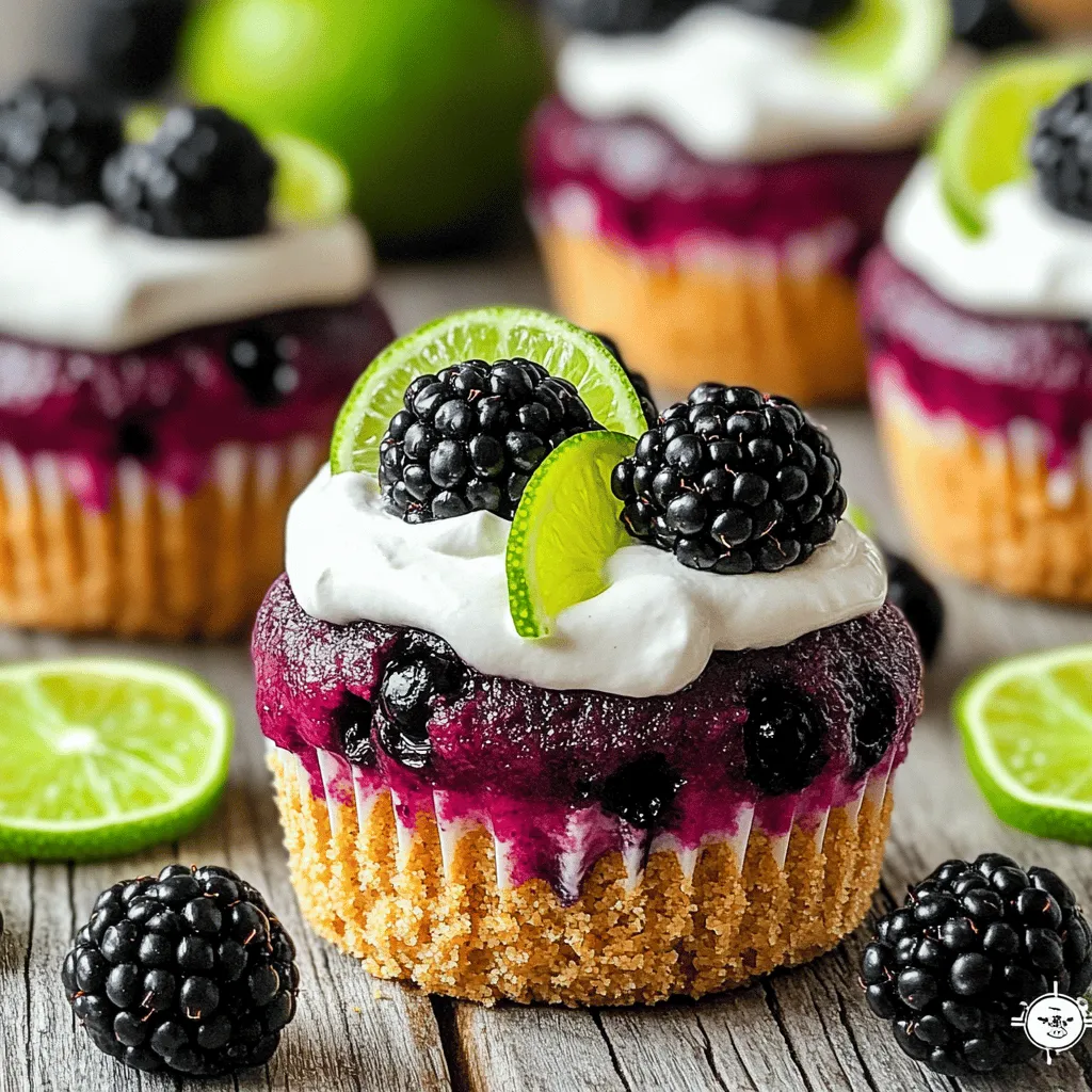 Blackberry Lime Cheesecake Cupcakes Delightful Treat