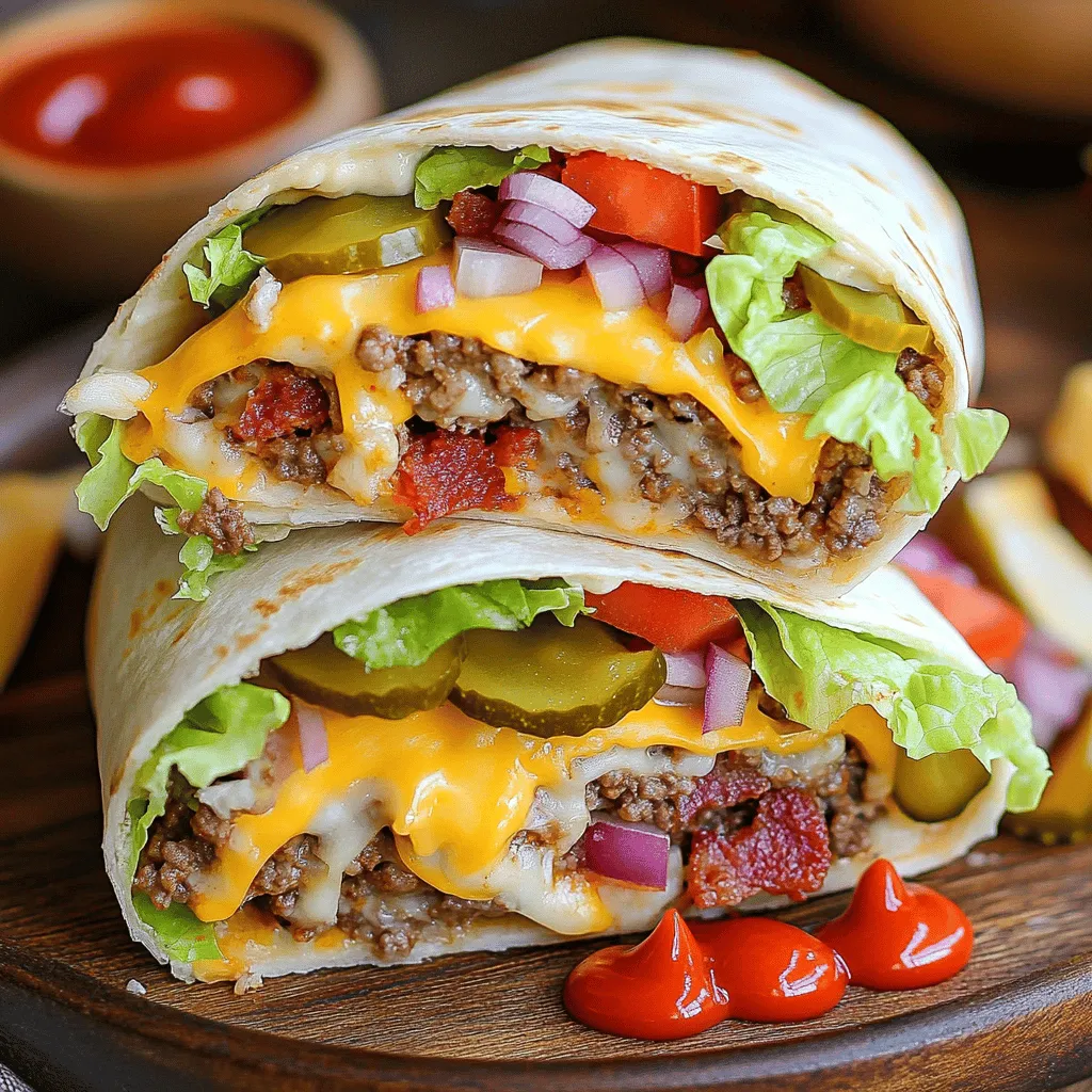 The huge bacon cheeseburger burrito is a tasty blend of flavors. It combines classic burger elements into a fun wrap. Let’s dive into what makes this meal so special.