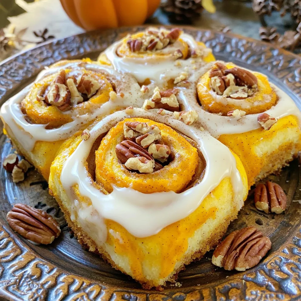 Pumpkin Pecan Cinnamon Rolls Delightful Fall Treat