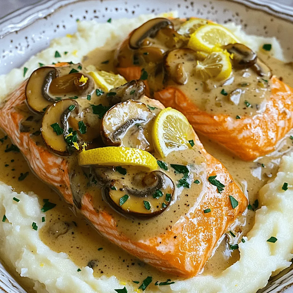 Creamy Garlic Mushroom Salmon Delightful Dinner Idea