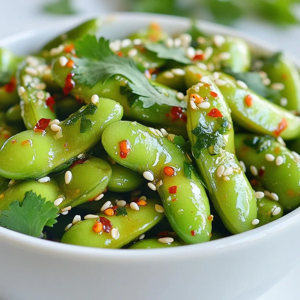 Spicy Garlic Edamame Bold and Flavorful Snack Idea