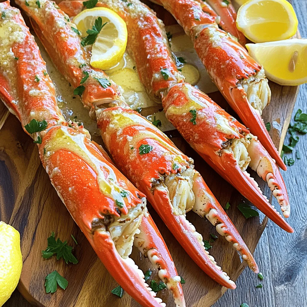 - 2 pounds fresh or frozen crab legs (Alaskan or Dungeness) - 1 cup unsalted butter - 4 cloves garlic, minced - 2 tablespoons fresh lemon juice - 1 tablespoon Worcestershire sauce - 1 teaspoon Old Bay seasoning - ½ teaspoon paprika - Salt and pepper to taste - Fresh parsley, chopped for garnish - Lemon wedges for serving