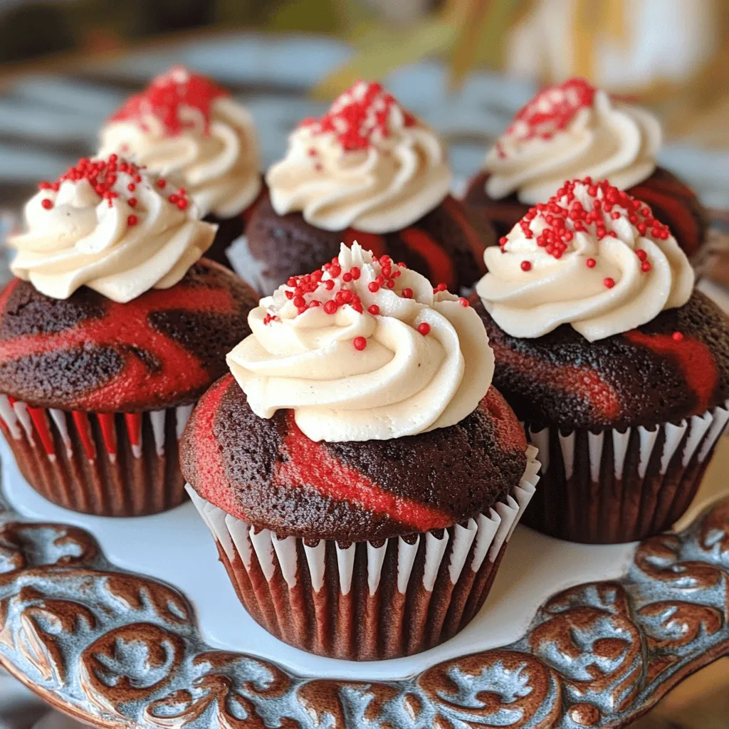 Red Velvet Marble Cupcakes Deliciously Unique Treat