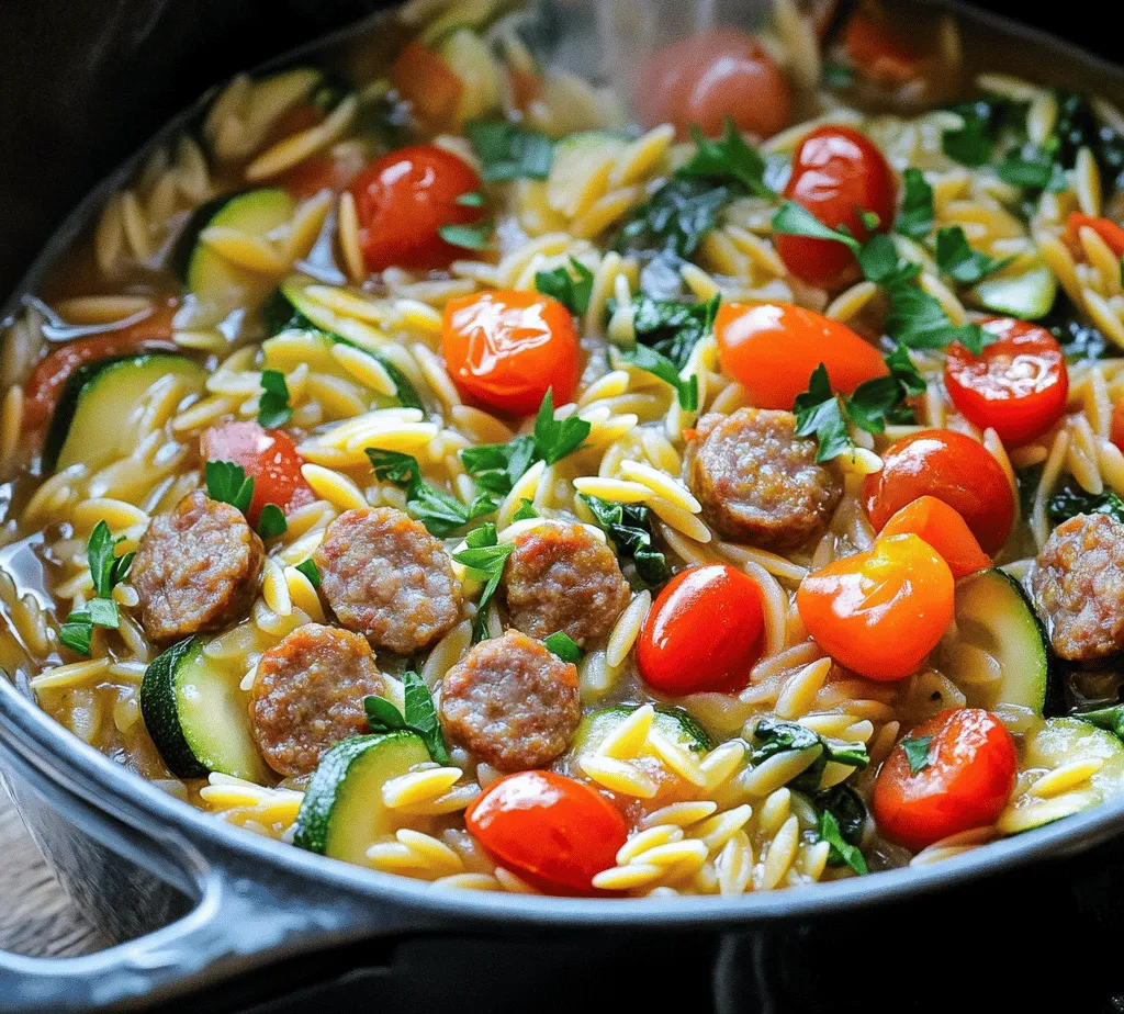 In our fast-paced lives, where time often feels like a luxury, the concept of one-pot meals has emerged as a beacon of convenience. One such delightful dish that embodies this idea is the One Pot Sausage Orzo. This recipe is not just about ease; it is a celebration of flavors, textures, and wholesome ingredients all coming together in a single pot. Imagine a satisfying meal that combines protein, vibrant vegetables, and pasta, all simmered together to create a comforting dish that requires minimal cleanup.