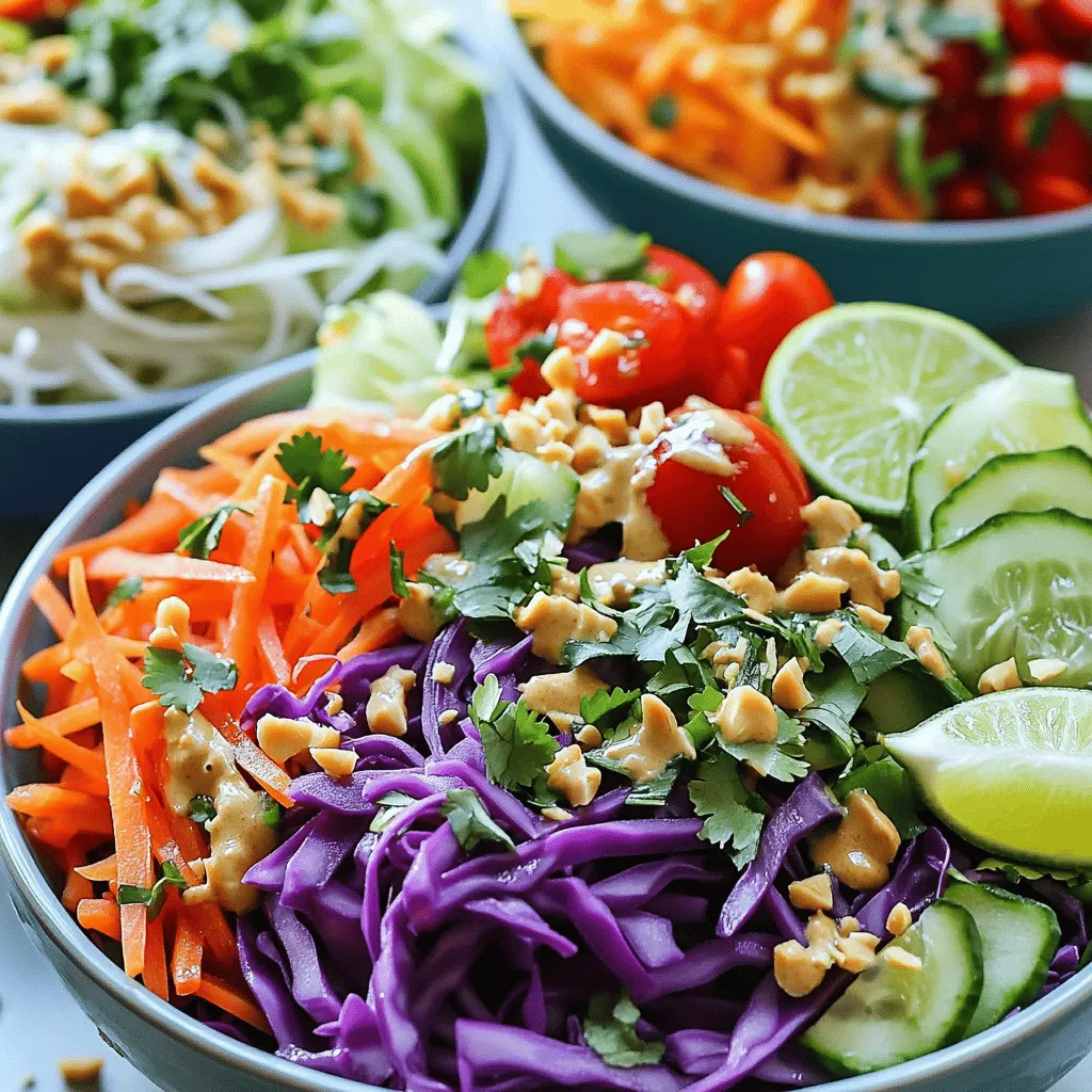 Rainbow Crunch Thai Noodle Salad Fresh and Crisp Delight