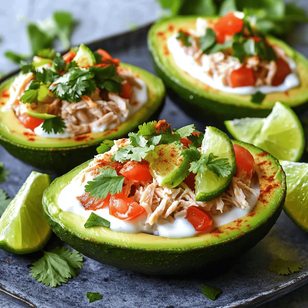 Chili Lime Chicken Stuffed Avocado Tasty Delight