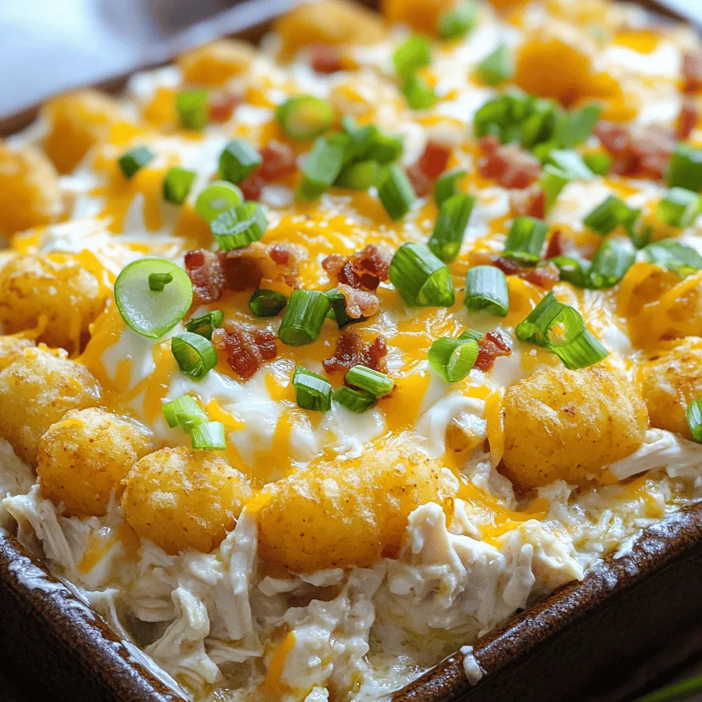 Cracked Out Chicken Tater Tot Casserole Delight