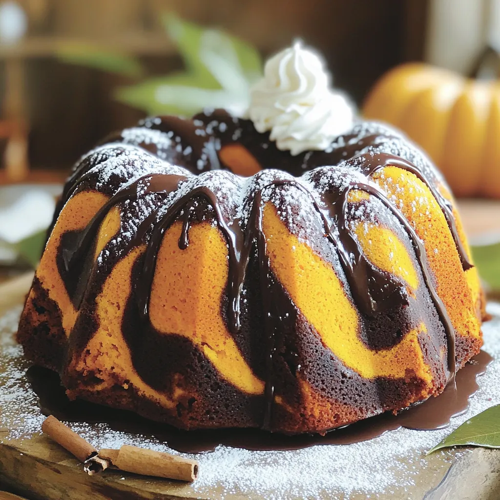 Pumpkin Chocolate Swirl Bundt Cake Irresistible Delight