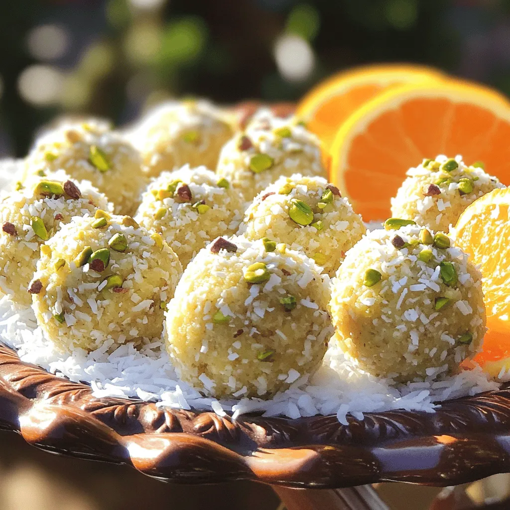 Orange blossom delight balls are a sweet treat with roots in Middle Eastern cuisine. These dessert balls combine almond flour, shredded coconut, and fragrant orange blossom water. They are easy to make and perfect for sharing.