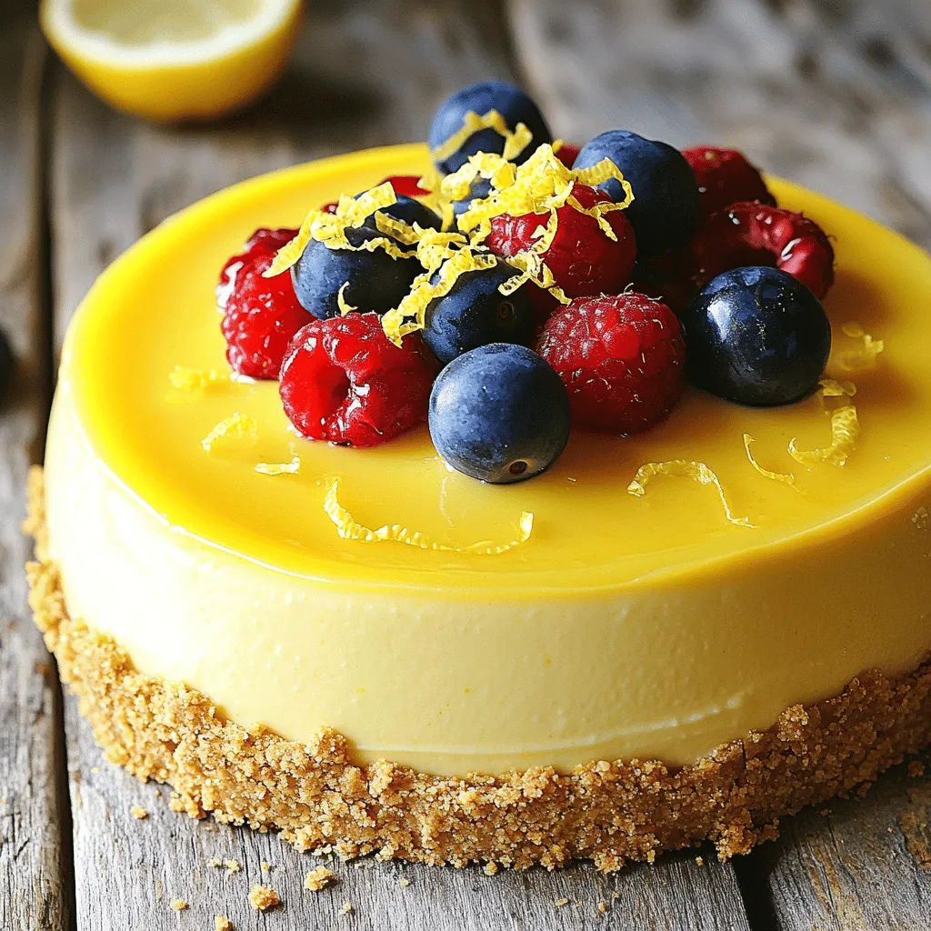 No-Bake Lemon Cheesecake Fresh and Light Dessert