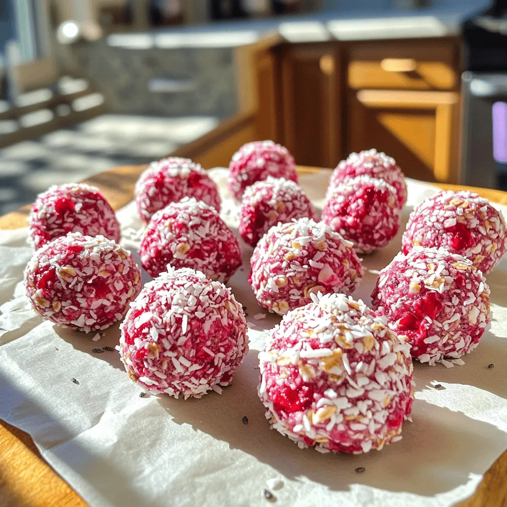 Raspberry Coconut Energy Bites Simple and Nutritious