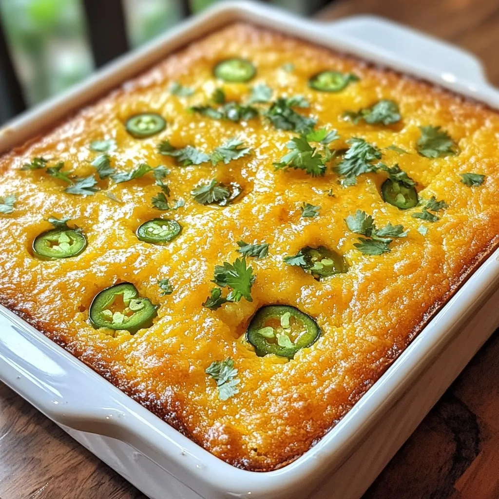 Jalapeño Cheddar Cornbread Quick and Easy Recipe