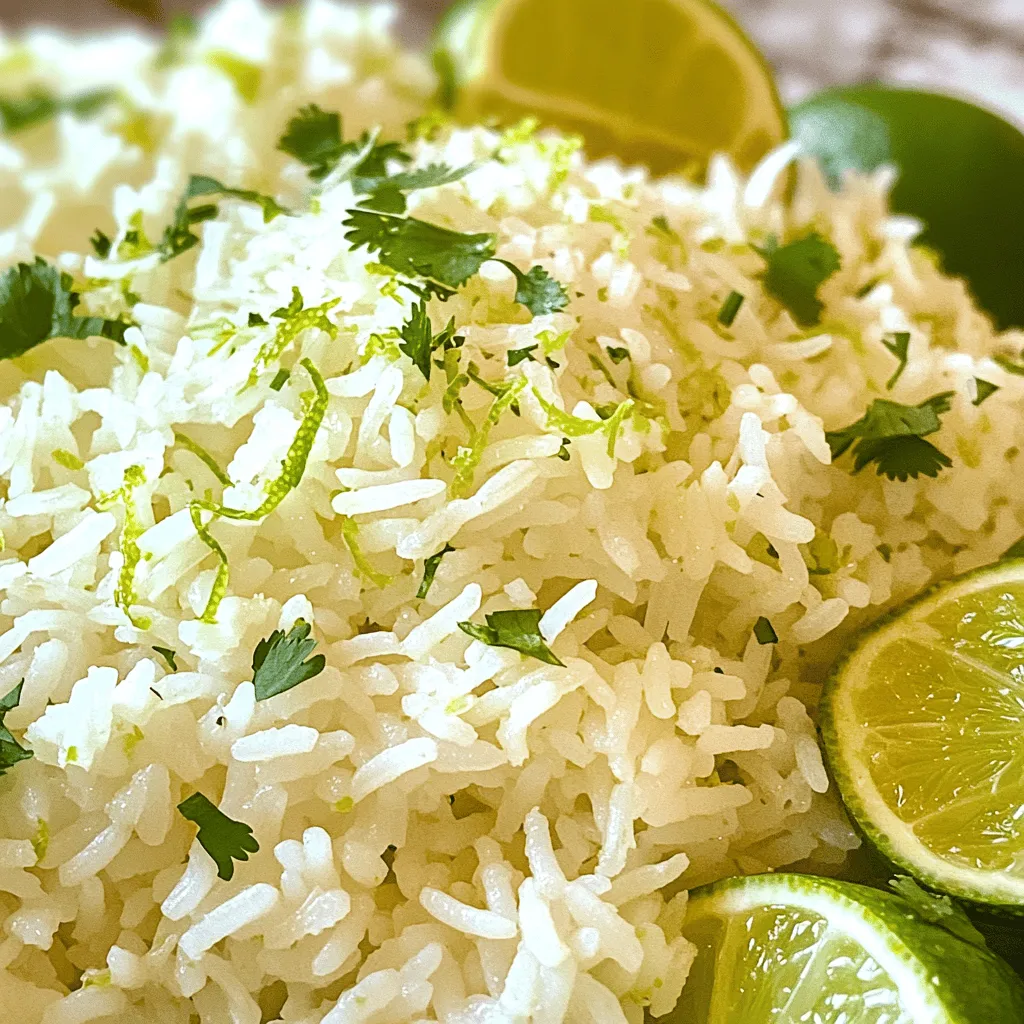 Coconut Lime Rice Flavorful and Easy Side Dish
