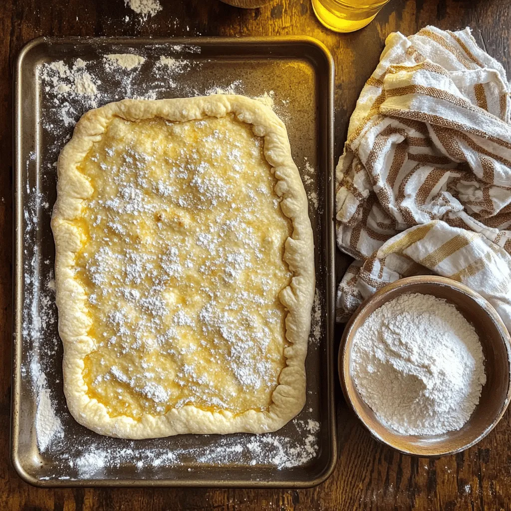 To make easy homemade pizza dough, you need a few simple ingredients. First, you need all-purpose flour. I use two cups for a great base. Next, get a packet of instant yeast, which is about 2¼ teaspoons. This helps the dough rise. You will also need one teaspoon of sugar. The sugar feeds the yeast to create fluffy dough.