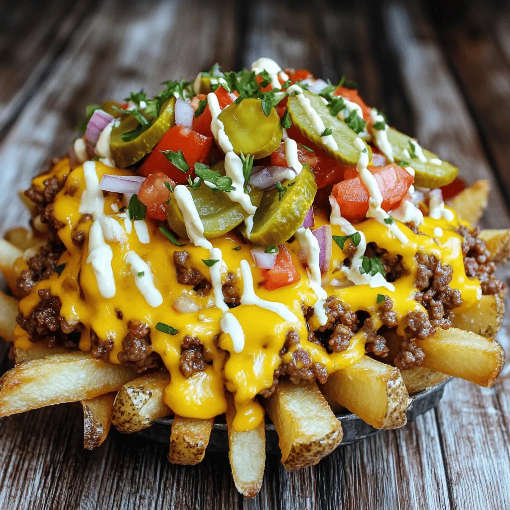 To make cheeseburger loaded fries, start with fresh, tasty ingredients. Here’s what you need.