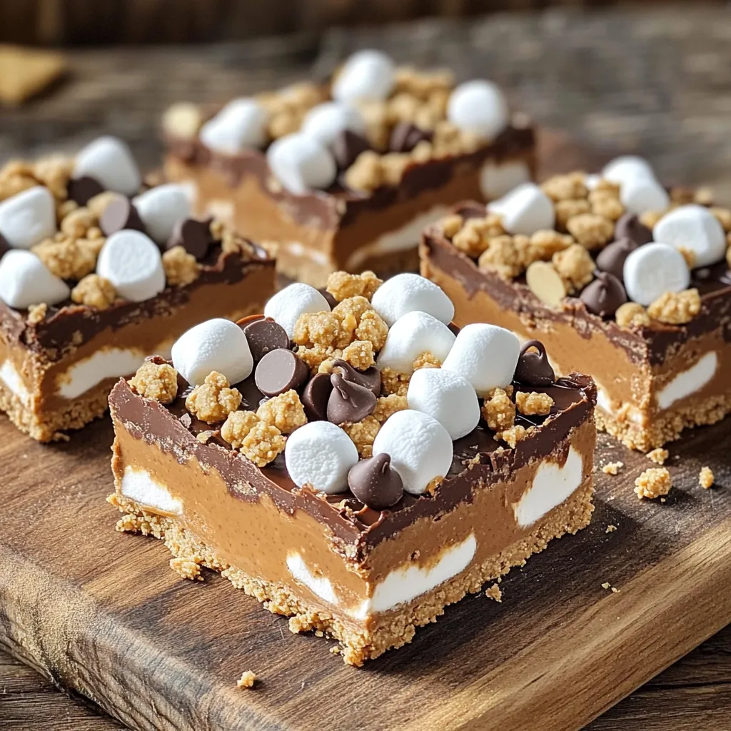 No-Bake Peanut Butter S’mores Bars Irresistible Treat