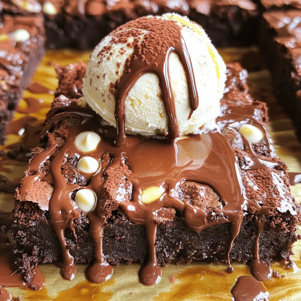 To make Triple Chocolate Killer Brownies, gather these ingredients: