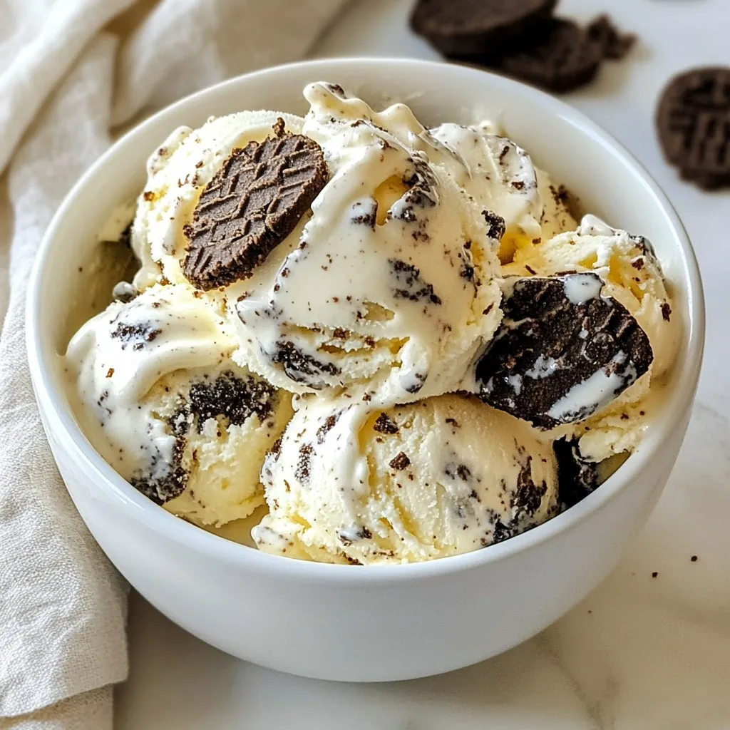 Cookies &#038; Cream No-Churn Ice Cream Delightful Treat