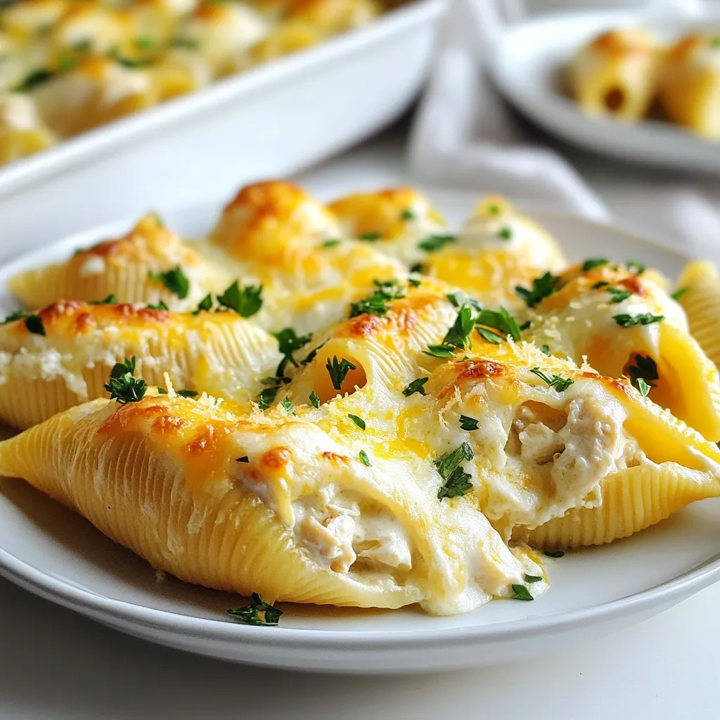 Chicken Alfredo Stuffed Shells Creamy and Flavorful Dish